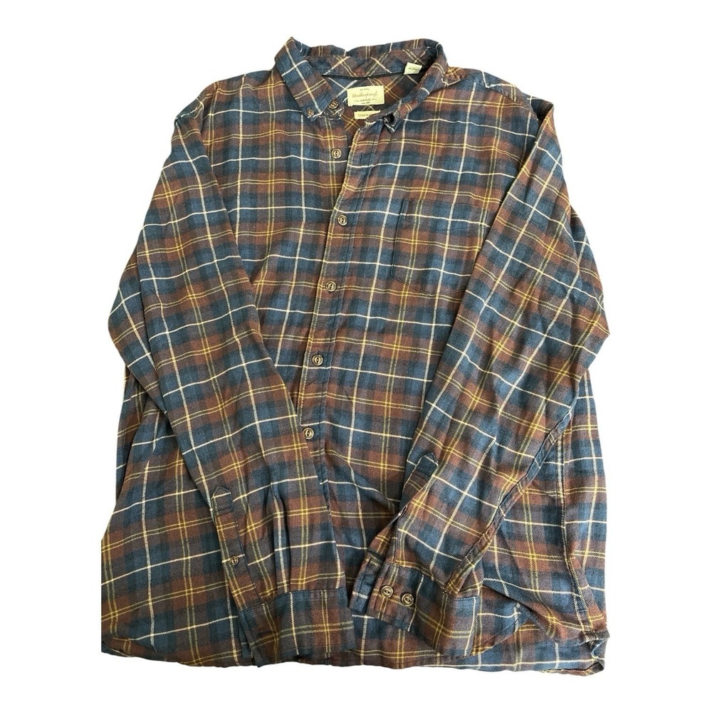 Original Weatherproof Vintage Brand Plaid Luxe Flannel Shirt XLarge